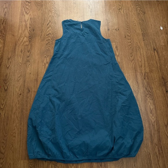 Eileen Fisher Blue Sleeveless A-Line Midi Dress - Picture 5 of 8